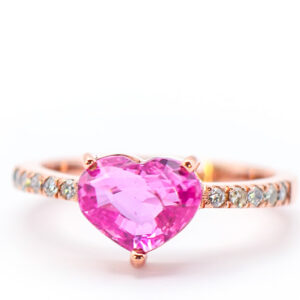 Ceylon Pink Sapphire Ring with Diamonds in Rose Gold_IMG_4543_wht