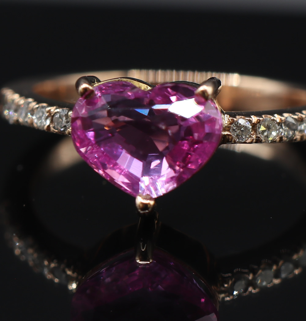 2.03 crt Pink Sapphire & Diamond ring in rose gold _Aviyanka_by_exorti_portFolio_image1