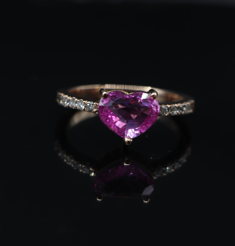 crt Pink Sapphire & Diamond ring