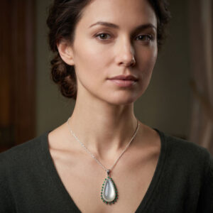 The Resonance Moon stone Teardrop Pendant